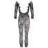 NO:XQSE - Blomstret kattesuit - sort (S-L)