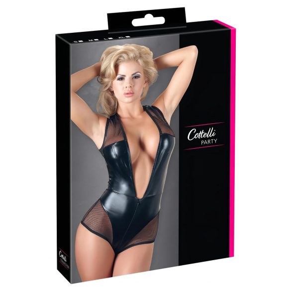 Cottelli - strålende net-bodysuit (sort) - M