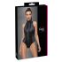 Cottelli Party - sort bodystocking i slangeskind (sort)