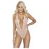 Kyssbar blonder bodysuit med dyb udskæring (pink) - L/XL