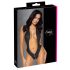 Cottelli Party - superdyb udskæring bodystocking (sort)