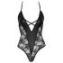 Cottelli Party - blomsterprint bodysuit (sort)