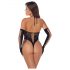 Cottelli - bodystocking med handsker (sort) - S-L