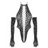 Cottelli - bodystocking med handsker (sort) - S-L