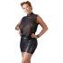 Cottelli Plus Size - skinnende chiffontkjole (sort)