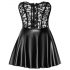 Noir - skinnende minikjole med blonde top (sort) - M