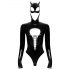 Black Velvet - Langærmet Batwoman-body (sort) - M