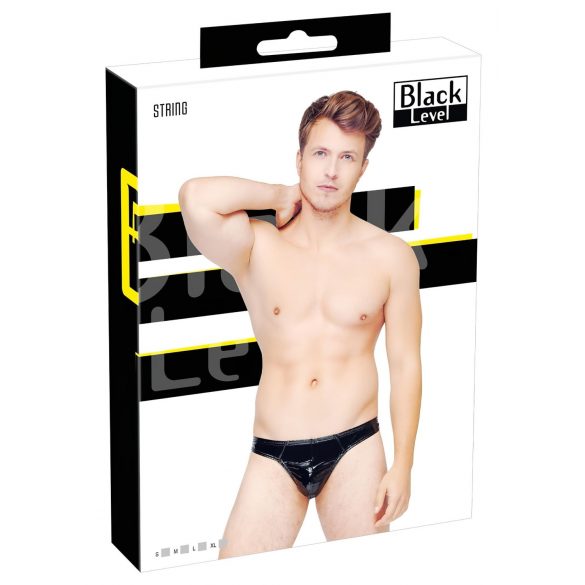 Black Level - klassisk lak herre-tanga (sort) - M