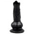 Animalorny hundepenis dildo - 12cm (sort)