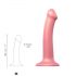 Strap-on-me Metallisk Glans M - hudvenlig dildo (metal rosa)