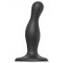 Strap-on-me Curvy S - bølget fodret dildo (sort)