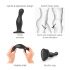 Strap-on-me Curvy M - bølget, base-dildo (sort)