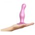 Strap-on-me Curvy M - bølget, fodet dildo (pink)