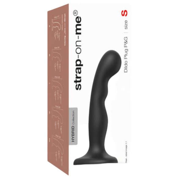 Strap-on-me P&G S - buet, base dildo (sort)