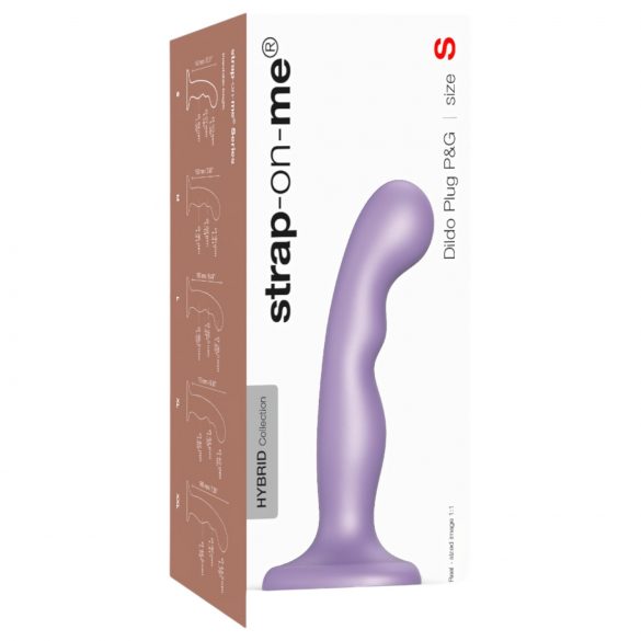 Strap-on-me P&G S - buet dildo med fod (lilla)