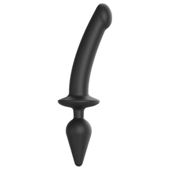 / Strap-on-me Swith Halv-Realistisk XXL - 2i1 dildo (sort)