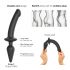 / Strap-on-me Swith Halv-Realistisk XXL - 2i1 dildo (sort)