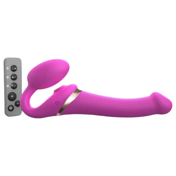 Strap-on-me M - fastgørelig, luftbølger vibrator (pink)