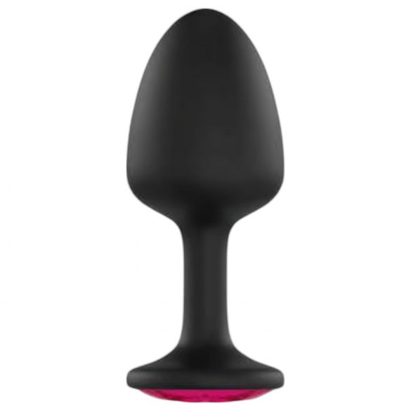 Dorcel Geisha Buttplug Ruby M - Sort med lyserødt smykke