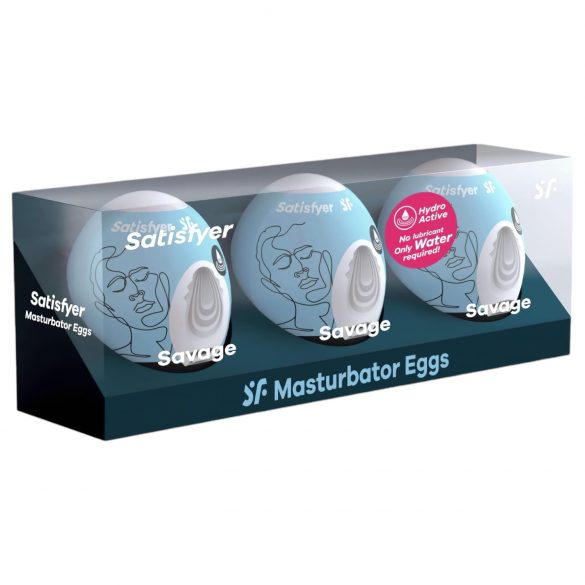 Satisfyer Egg Savage - æg-masturbationssæt (3 stk)