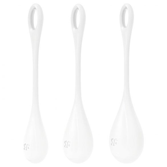 Satisfyer Yoni Power 1 - 3-delt hvid bækkenbundskuglesæt