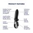 Satisfyer Hot Passion - smart opvarmende anal-vibrator (sort)