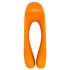 Satisfyer Candy Cane - genopladelig, vandtæt dobbeltvibrator (orange)