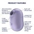 Satisfyer Pro To Go 2 - Genopladelig lufttryk klitorisvibrator (violet)