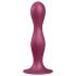 Satisfyer Double Ball-R - rød sugedildo med vægtet base