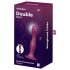 Satisfyer Double Ball-R - rød sugedildo med vægtet base