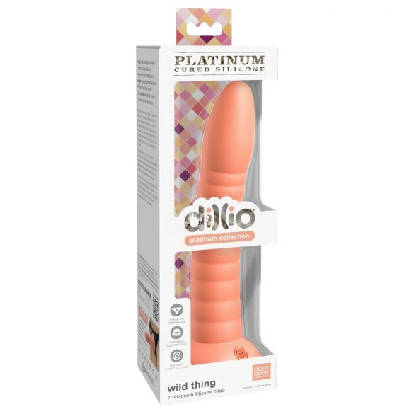 Dillio Wild Thing - rillet dildo (19 cm) - orange