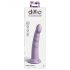 Dillio Slim Seven - sugekop-stimulator dildo (20 cm) - lilla