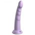 Dillio Slim Seven - sugekop-stimulator dildo (20 cm) - lilla