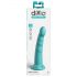 Dillio Slim Seven - sugekop-stimulator dildo (20 cm) - turkis