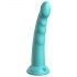 Dillio Slim Seven - sugekop-stimulator dildo (20 cm) - turkis