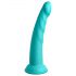 Dillio Slim Seven - sugekop-stimulator dildo (20 cm) - turkis