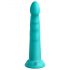 Dillio Slim Seven - sugekop-stimulator dildo (20 cm) - turkis