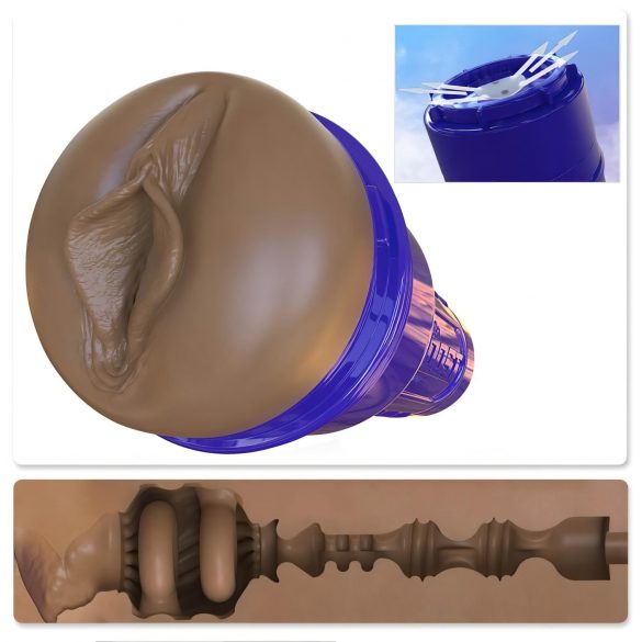 Fleshlight Boost Bang - realistisk brun vagina onaniprodukt