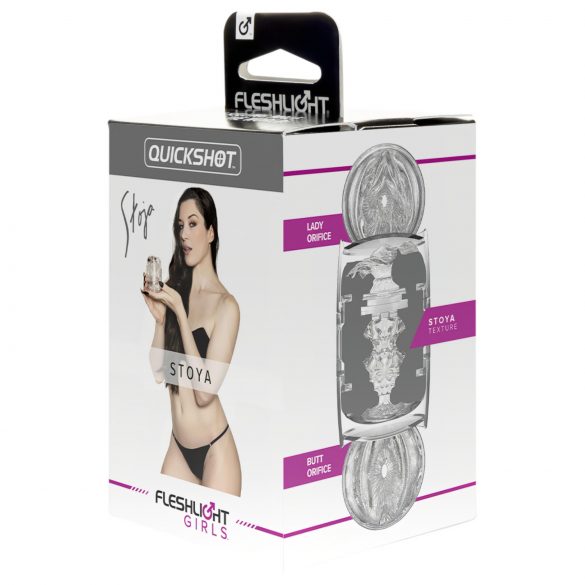 Fleshlight Quickshot Stoya - rejsevenlig masturbator (gennemsigtig)