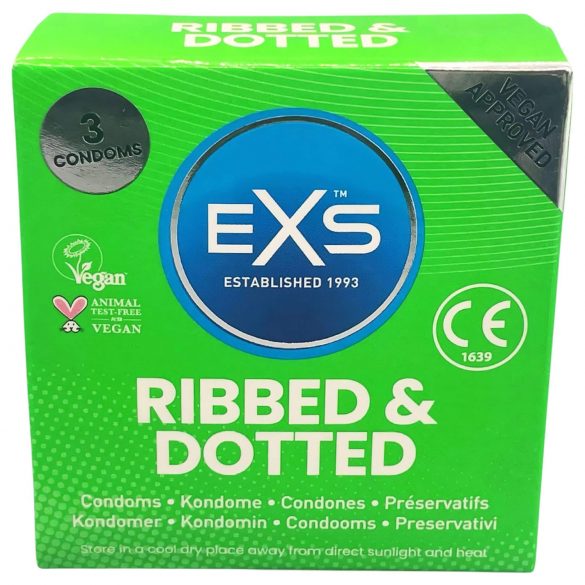 EXS Rillet, Prikket & Flaret - Kondomer (3 stk.)