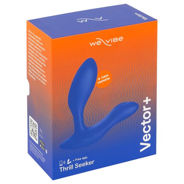 We-Vibe Vector+ - genopladelig, smart analvibrator (blå)