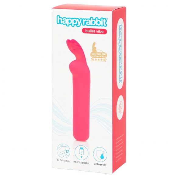 Happyrabbit Bullet - genopladelig kanin-vibrator (pink)