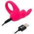 Happyrabbit Cock - genopladelig vibrerende penisring (pink)