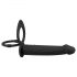 Black Velvets dobbelt glæde: Strap-on anal vibrator (sort)