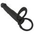 Black Velvets dobbelt glæde: Strap-on anal vibrator (sort)