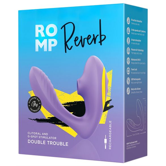 ROMP Reverb - luftbølge 2i1 G-punkt vibrator (lilla)