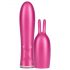 Durex Tease & Vibe - pink stavvibrator med kanin klitorisstimulator