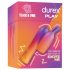 Durex Tease & Vibe - pink stavvibrator med kanin klitorisstimulator