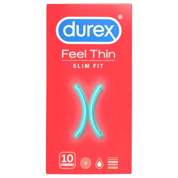 Durex Feel Thin Slim Fit - Naturlig følelse kondomer (10 stk)