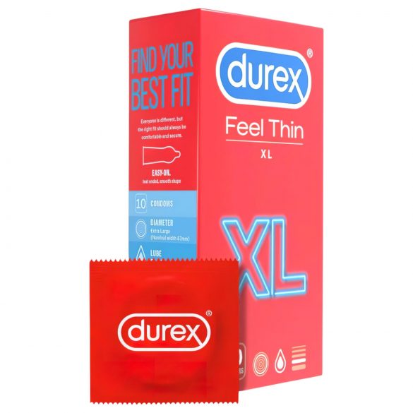 Durex Feel Thin XL - naturlig følelse kondomer (10 stk)